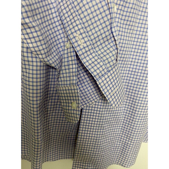 Gold Label Roundtree & Yorke Non-Iron Performance 16/33  100% Cotton Check Shirt - Picture 12 of 14